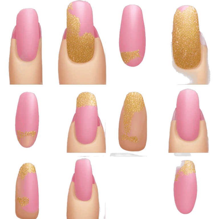 pink and gold nails emoji