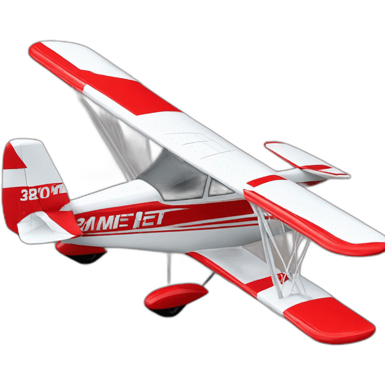 airplane super decathlon red and white  emoji