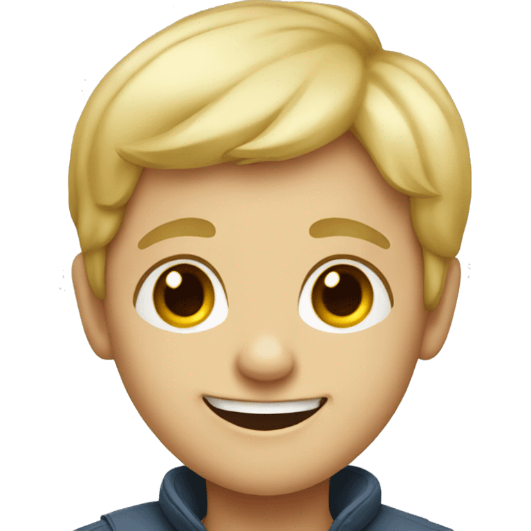 smiling blonde boy portrait emoji