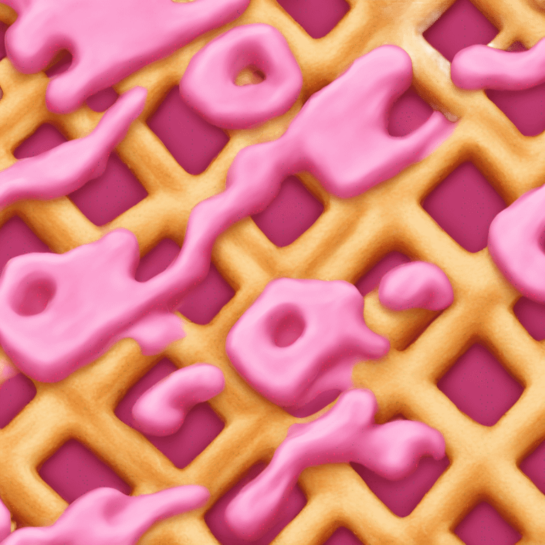 Pink waffles emoji