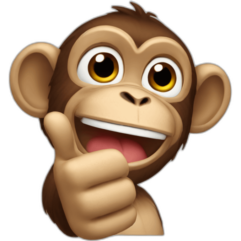 monkey thumbs up emoji