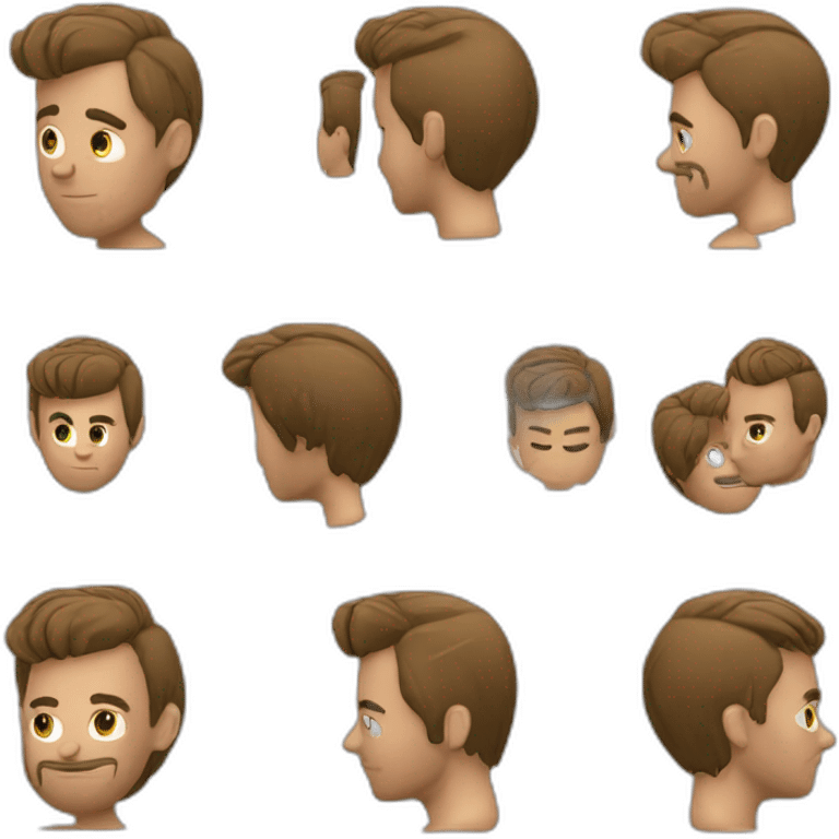 Joben de pelo corto con el braso derecho tatuado emoji