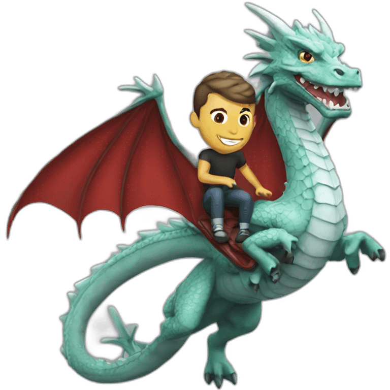 Ronaldo on a dragon emoji