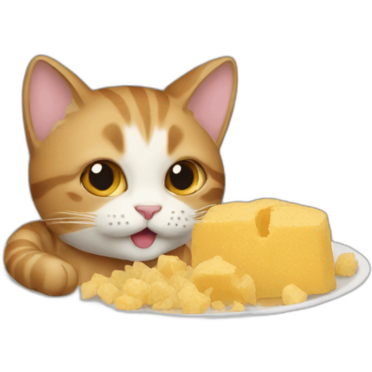 cat eating emoji