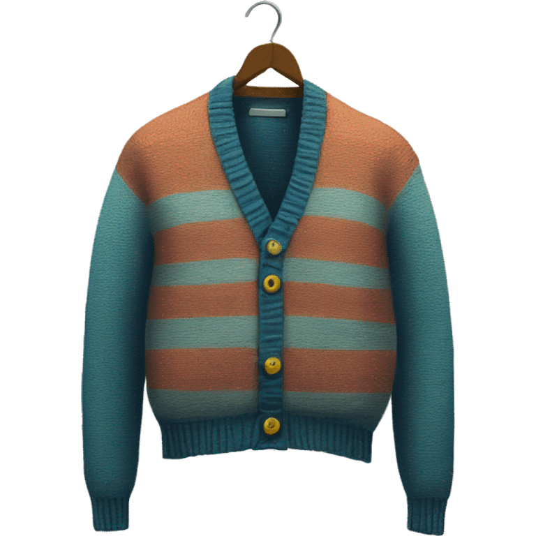 Cardigan on a clothing hangar emoji