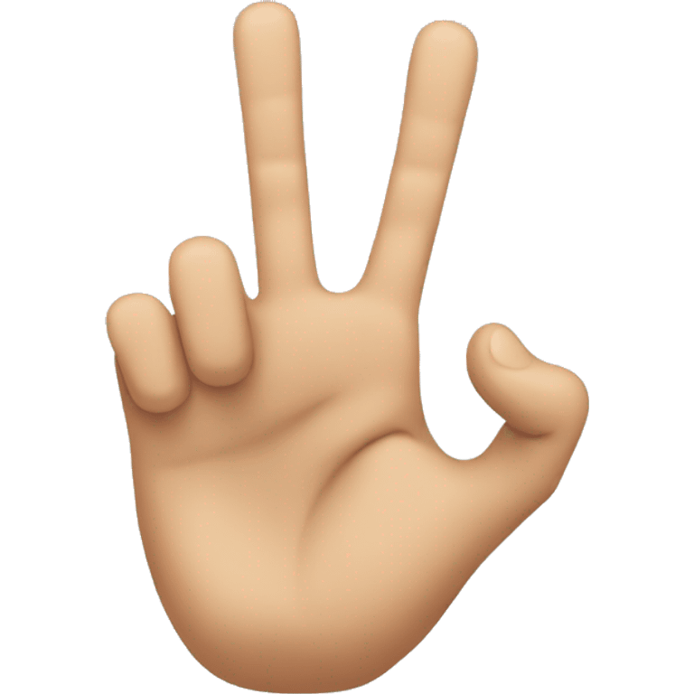 Hand with only two fingers emoji