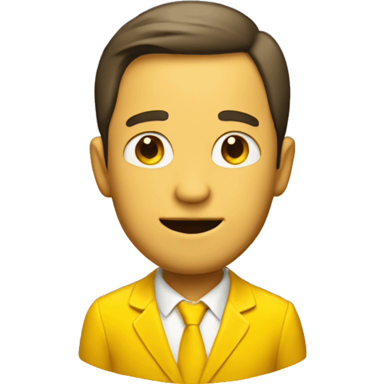 guy with yellow suit with tiny ears emoji