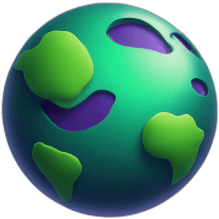 green planet with purple ring system emoji