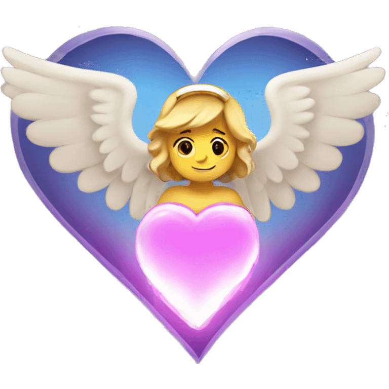 heart with angel wings and a halo emoji