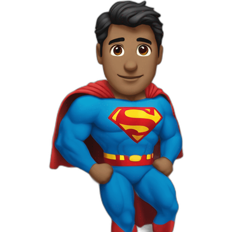 superman en una oficina emoji