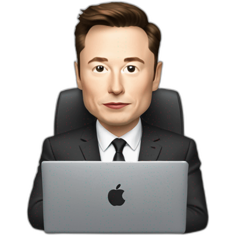 Elon Musk on his computer emoji