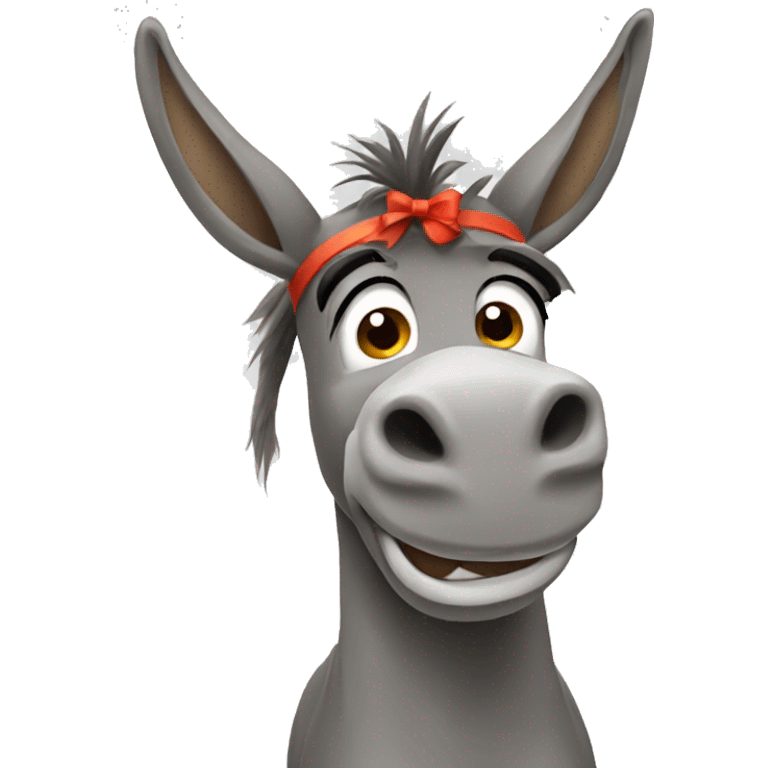 Donkey with bow emoji