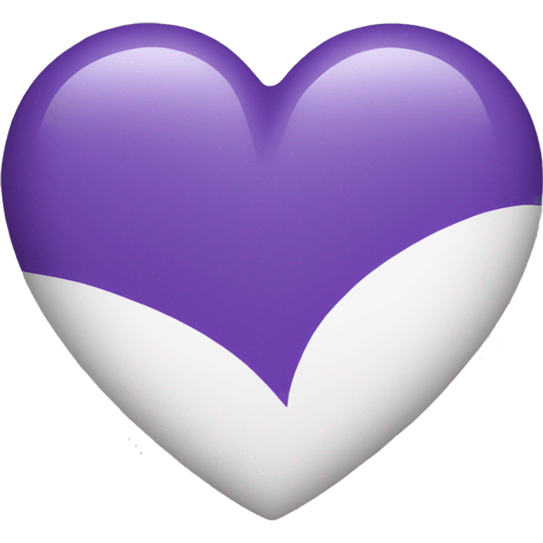 Half white half violet heart  emoji