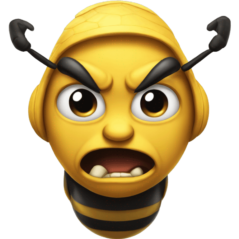 Angry bee emoji