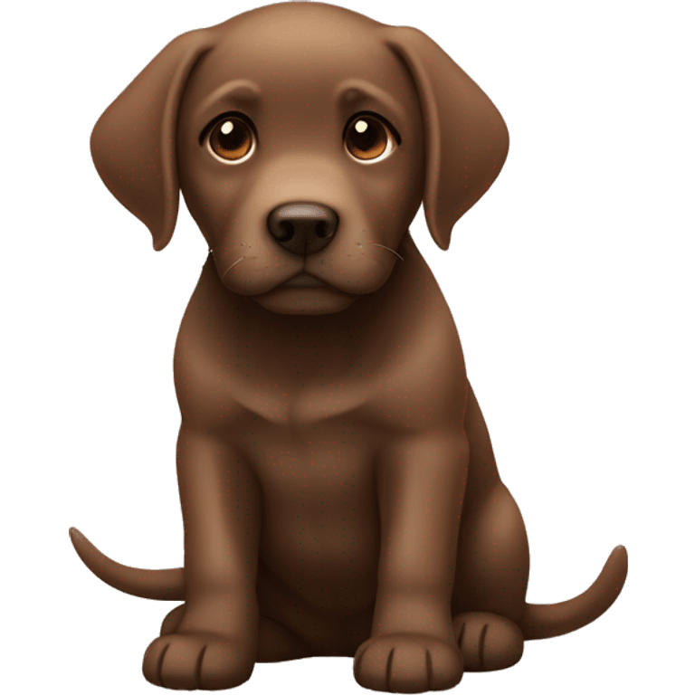 Cute brown labrador puppy emoji