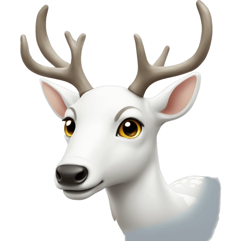 White deer emoji