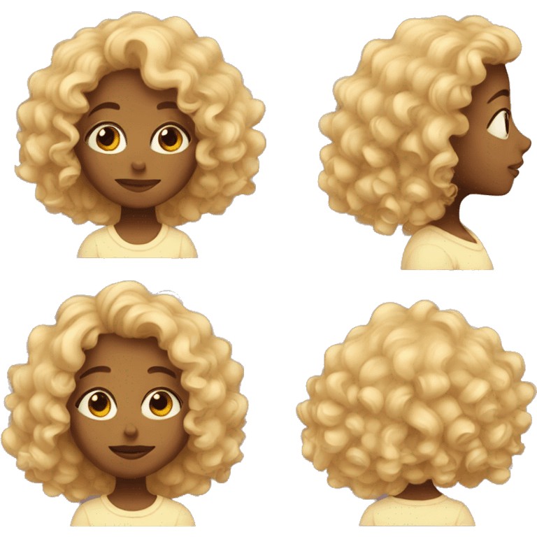 Girl curly sleep emoji