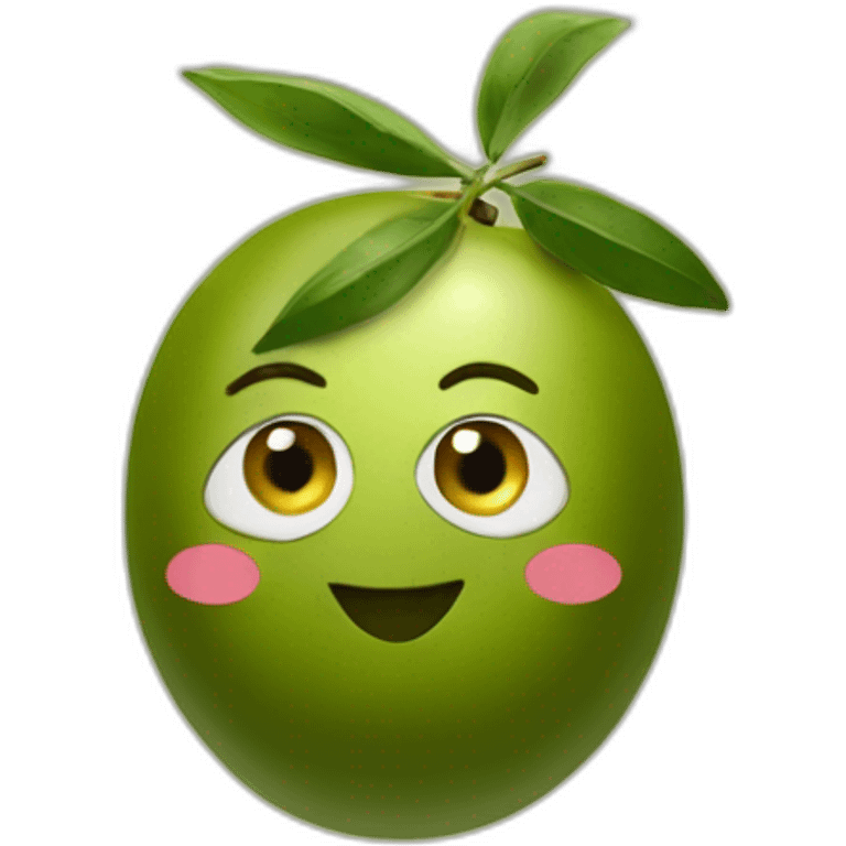 an olive on top of an olive emoji