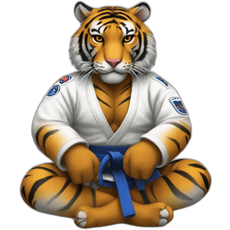 BJJ seated guard  Tiger  emoji