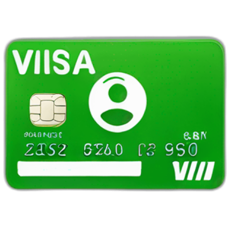 Visa green bank card emoji