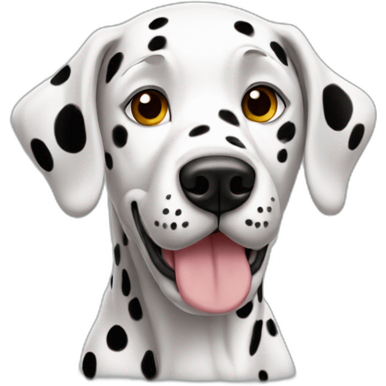 Dalmatien avec un os emoji