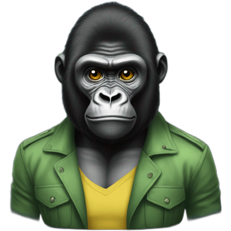 Gorilla with Volodymyr Zelenskyy emoji