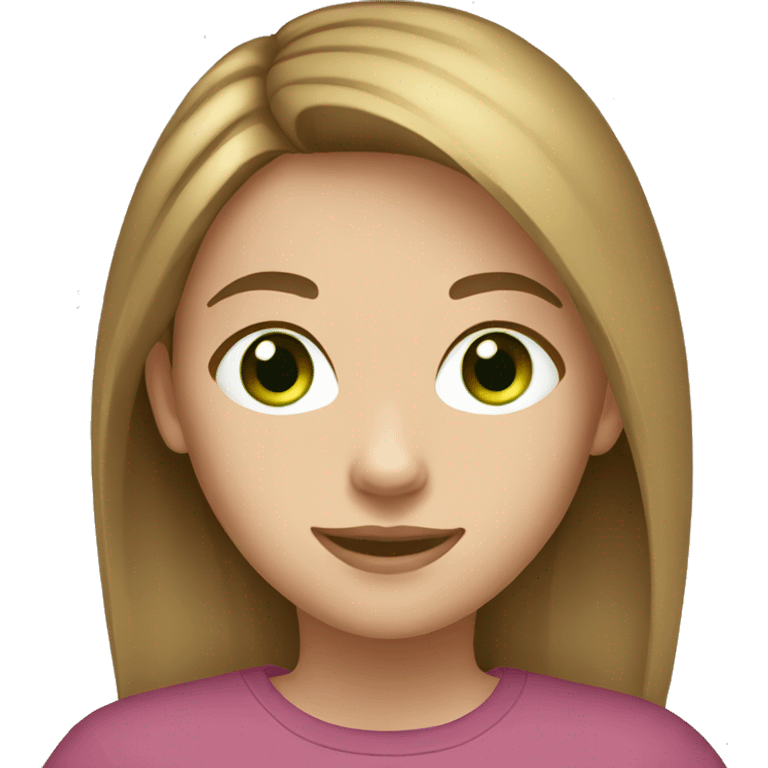 light brown hair green eyes teen girl emoji