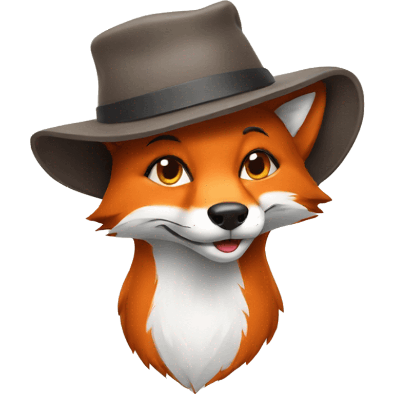 fox with hat emoji