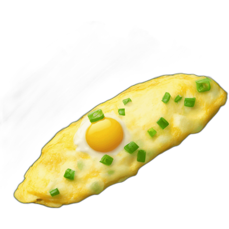 Omelette with spring onion on top emoji