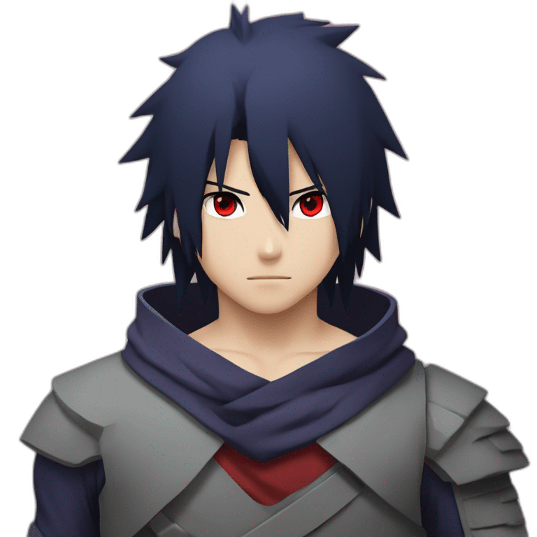 sasuke uchiha with red eyes emoji