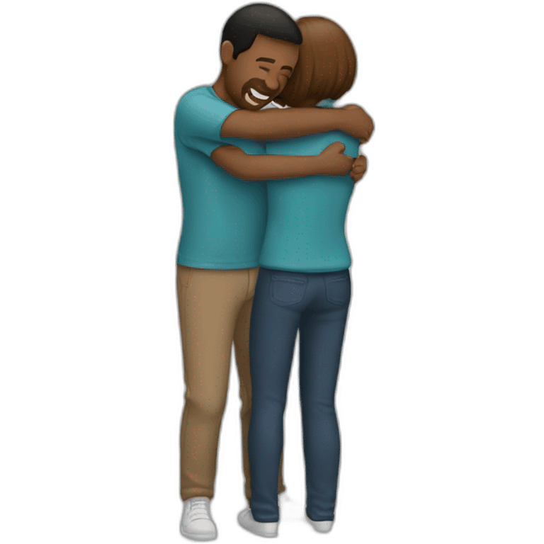 Two people hugging emoji