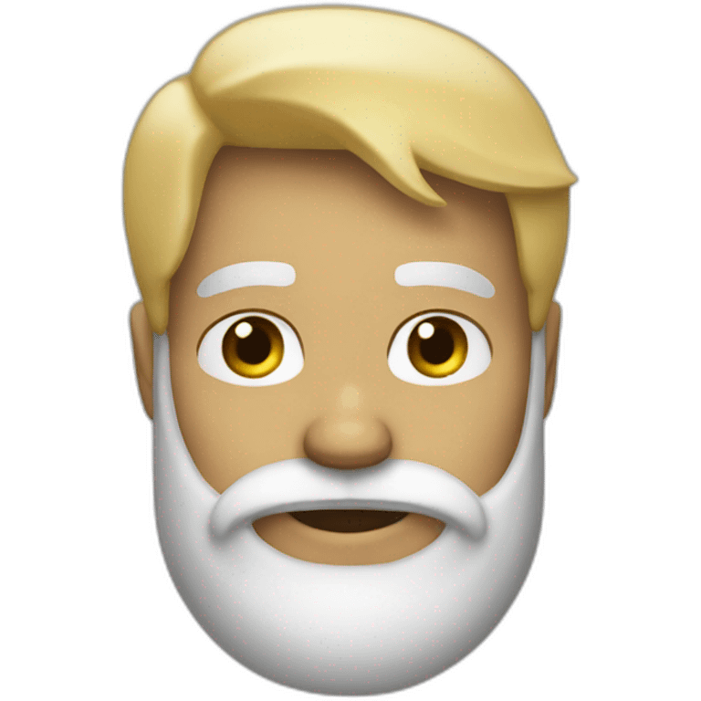 homme chauve avec barbe blonde emoji