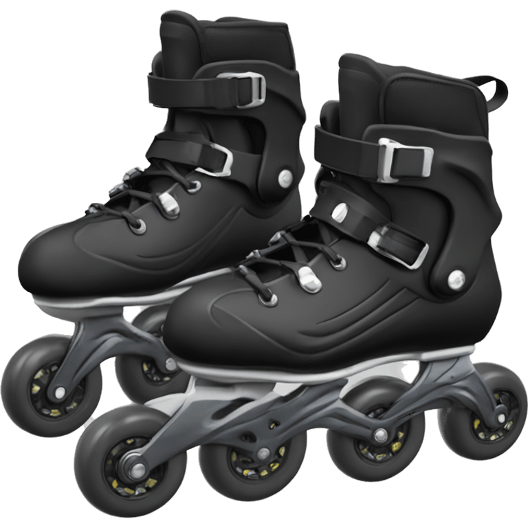 a black rollerblade inline skate, the model called "TWISTER XT" with a more edgy design emoji