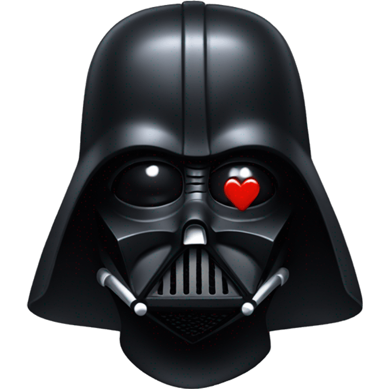 Darth Vader sending a black heart with lips emoji