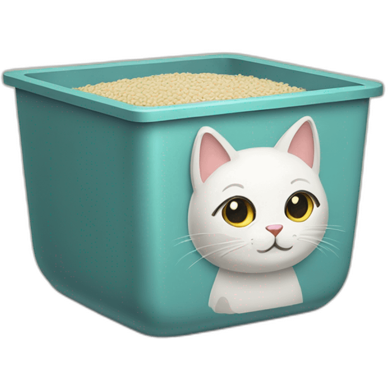 cute Cat litter box emoji