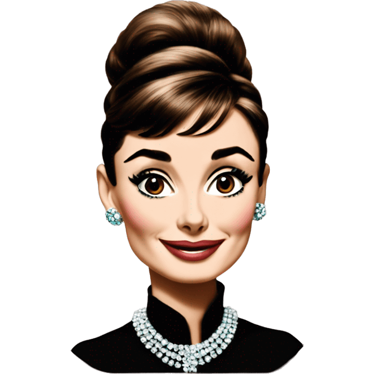 Audrey Hepburn from the film Breakfast at Tiffany’s emoji