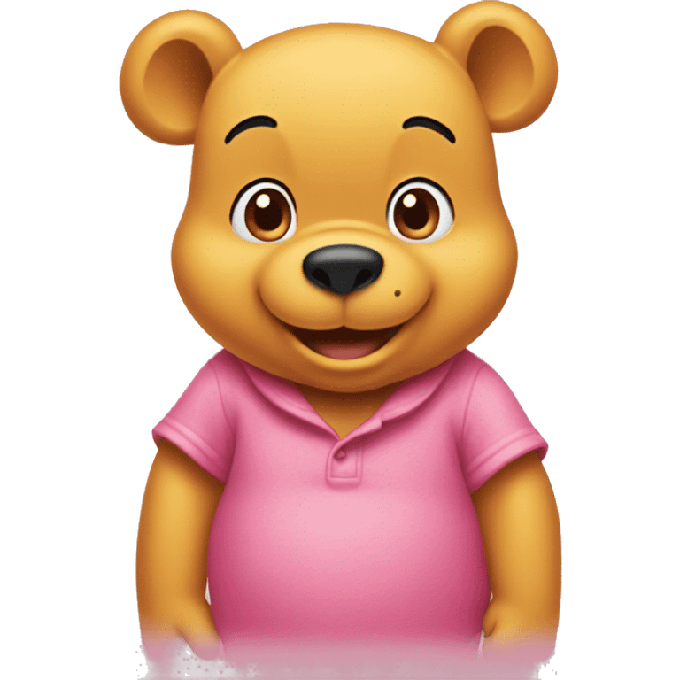 Winnie the Pooh in pink  emoji