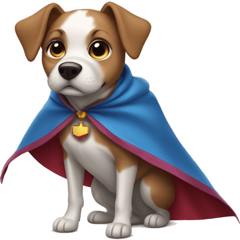 Dog wearing cape emoji