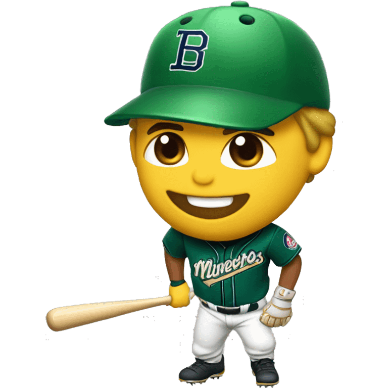 jugador de beisbol de equipo mineros, ponle una M en la cachucha emoji