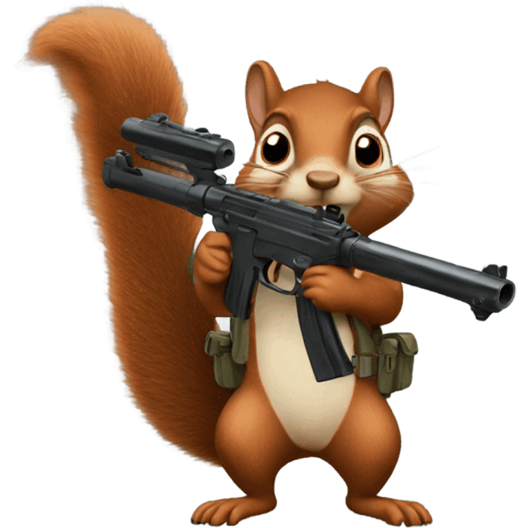 Squirrel with gun emoji