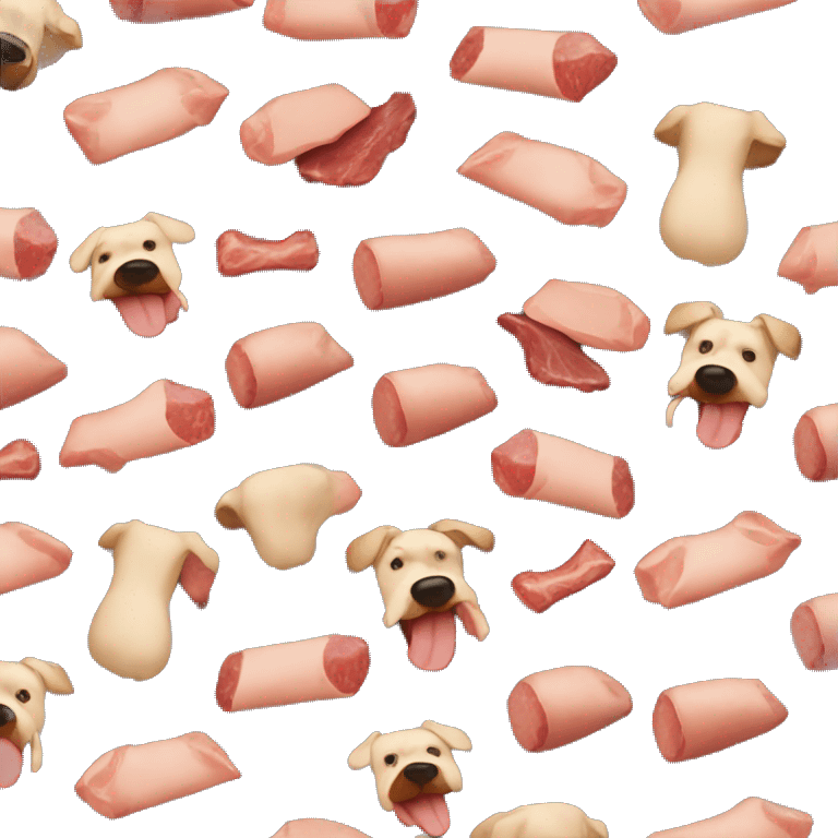 dog eat meat emoji