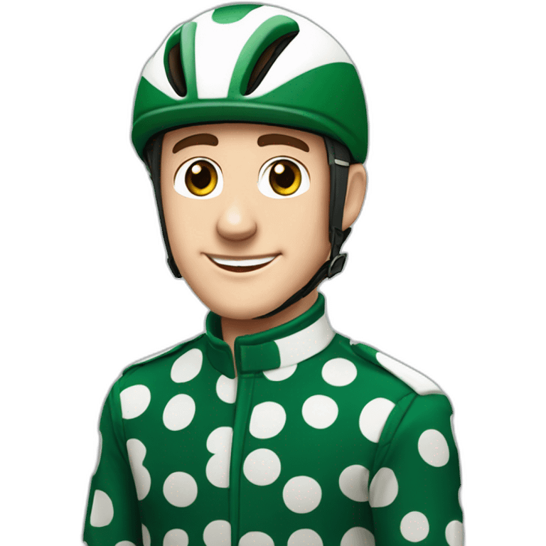 paul townend jockey dark green polka dot emoji