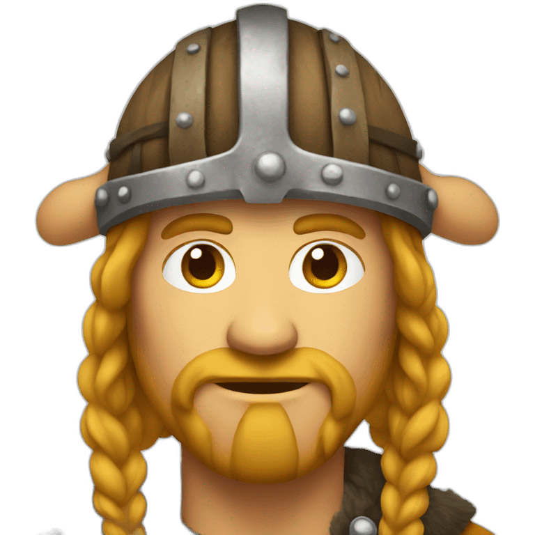 man wearing a viking hat emoji