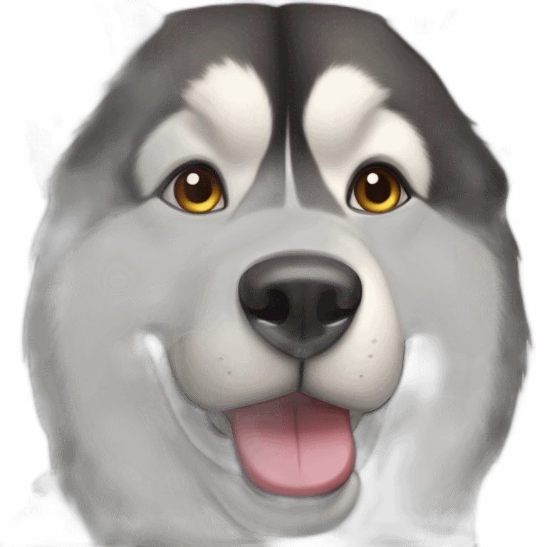 Handsome Alaskan malamute emoji