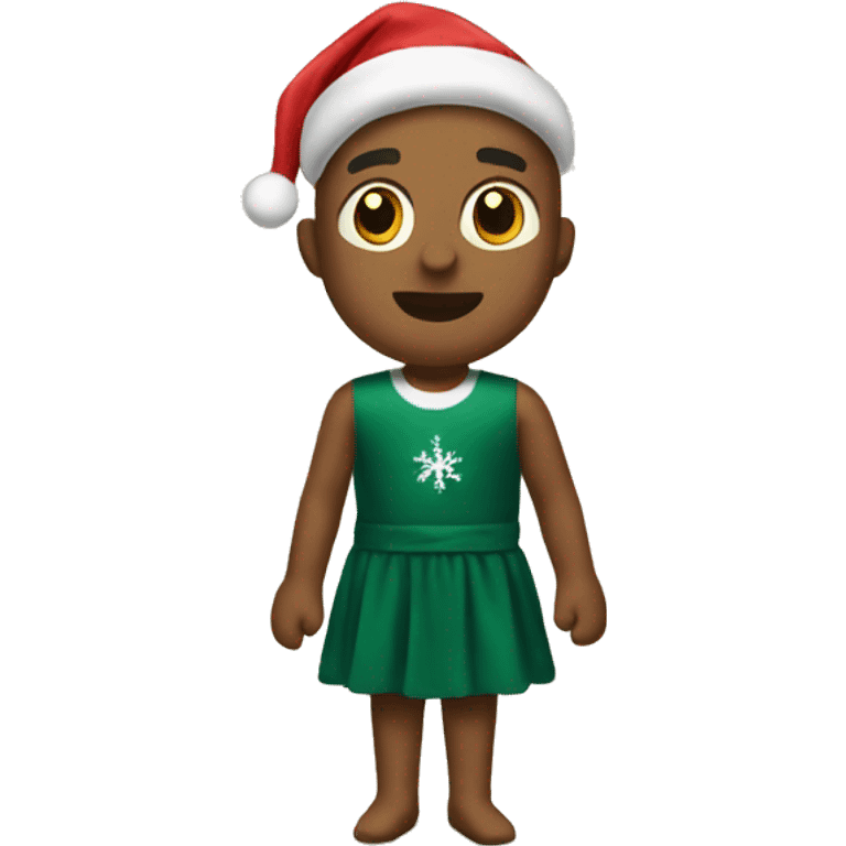 Coker with Christmas dress emoji