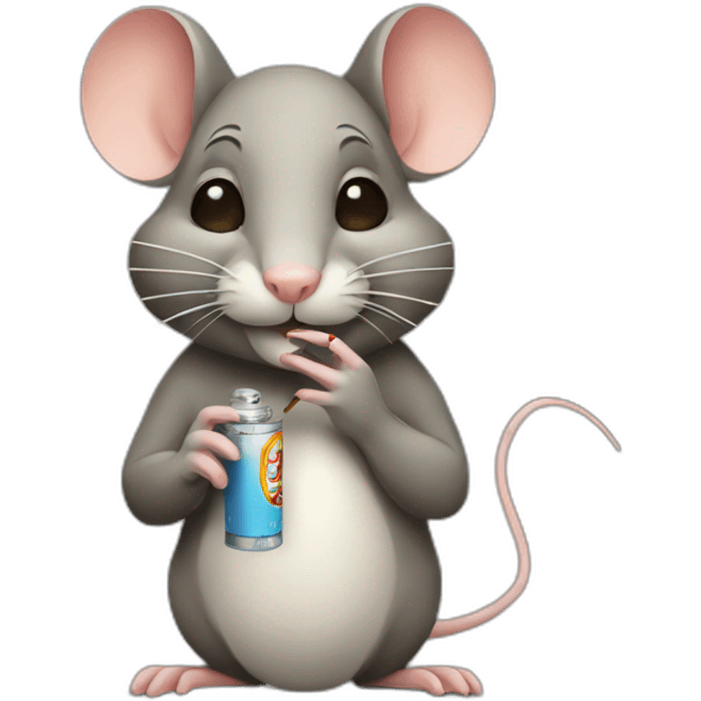 mouse smokes cigarettes emoji