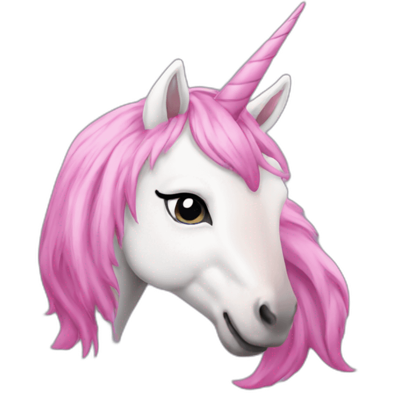 Licorne rose emoji