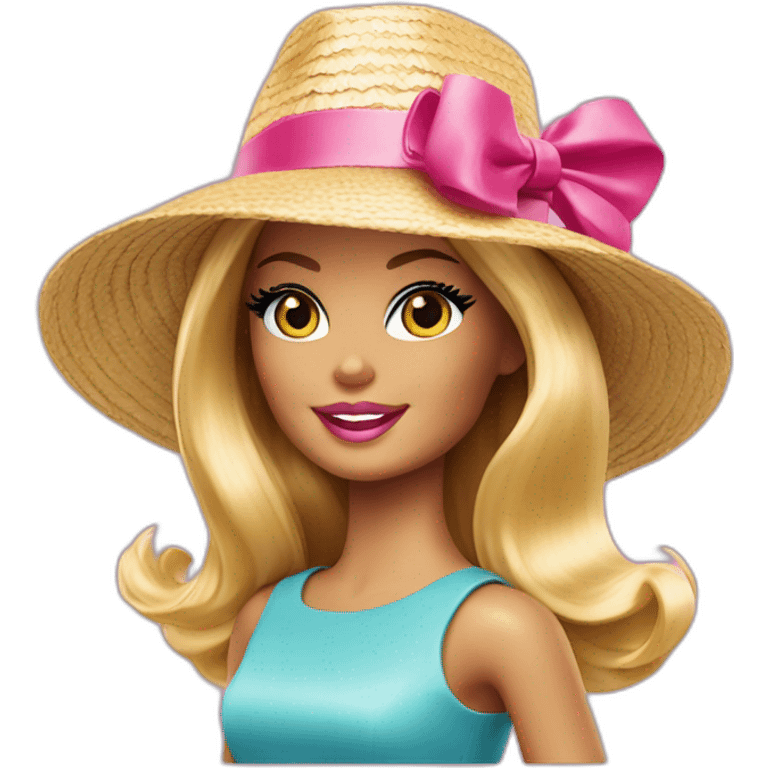 Barbie de chapeu  emoji