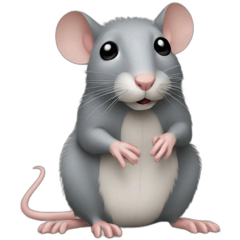 Rat avec des pièces emoji