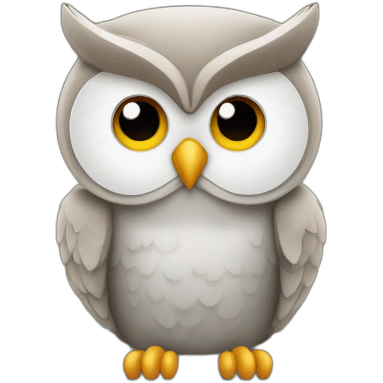 3 owl sitting in front of a computer emoji